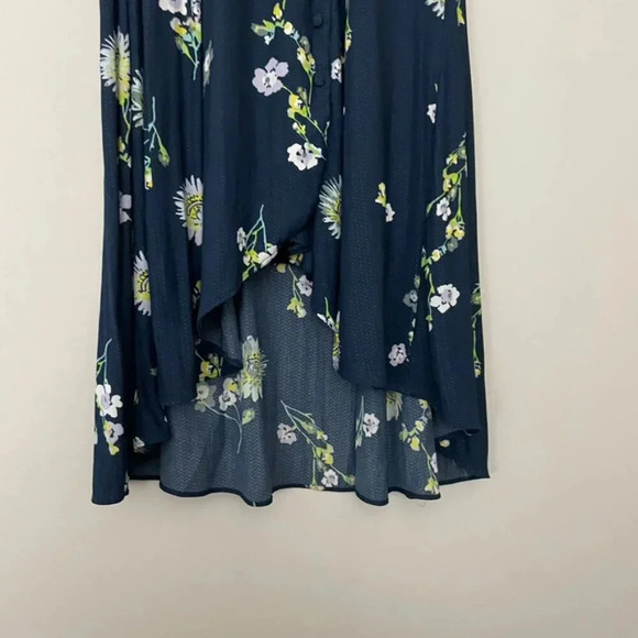 Free People Lost In You Blue Floral Hi-Lo Midi Dress Size Small - Picture 7 of 7